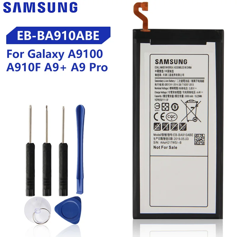 Оригинальный аккумулятор Samsung EB BA910ABE для SAMSUNG Galaxy A9100 A910F A9 + Pro SM телефона 5000