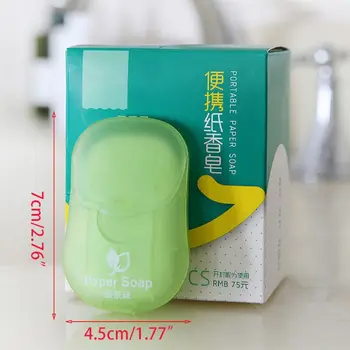 

100PCS Portable Disinfecting Soap Paper Washing Hand Bath Scented Soap Sheets 40JD