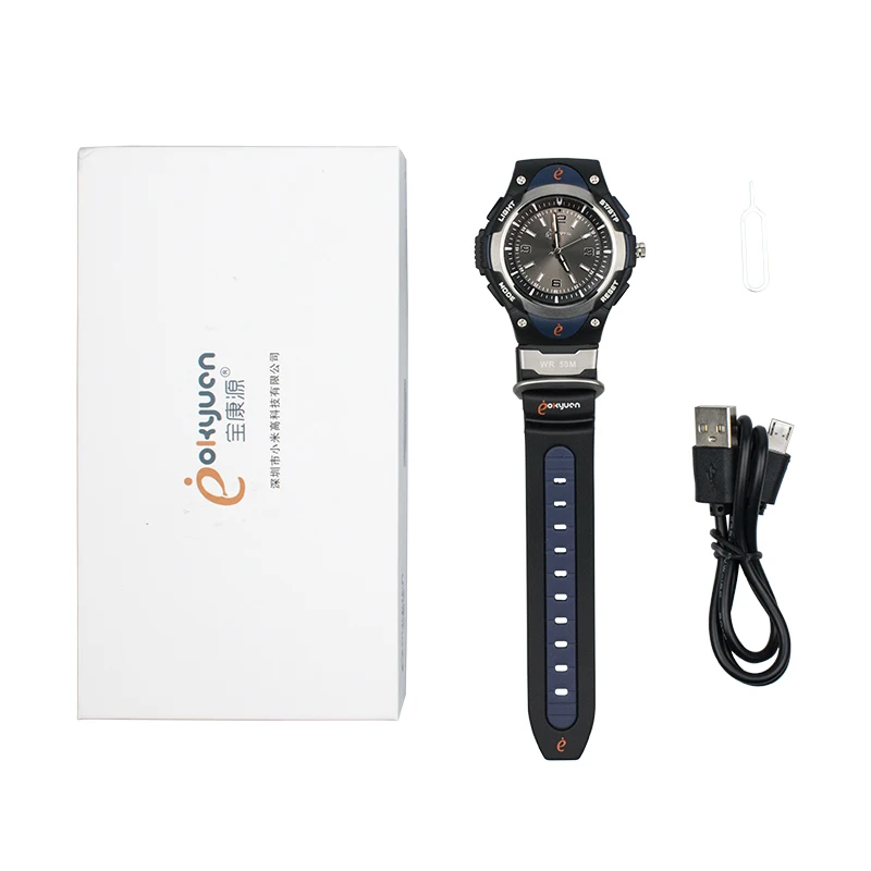 Blue Watch With Box Gps трекер часы Открытый Spost Smartwatch SOS телефонный звонок часы gps в реальном времени отслеживающее устройство для детей пожилых людей анти-потеря часы - Цвет: Blue Watch With Box