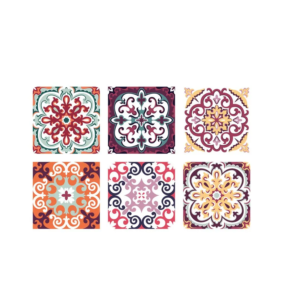 

Tile Sticker 9 PiecesAdhesive Decorationfor Family Livingroom Kitchen