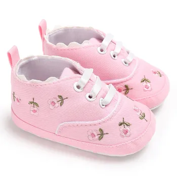 

TELOTUNY shoes for baby bon Newborn Infant Baby Girls Cute Floral Print Canvas Crib Shoes Soft Sole Anti-slip Sneakers Jul20