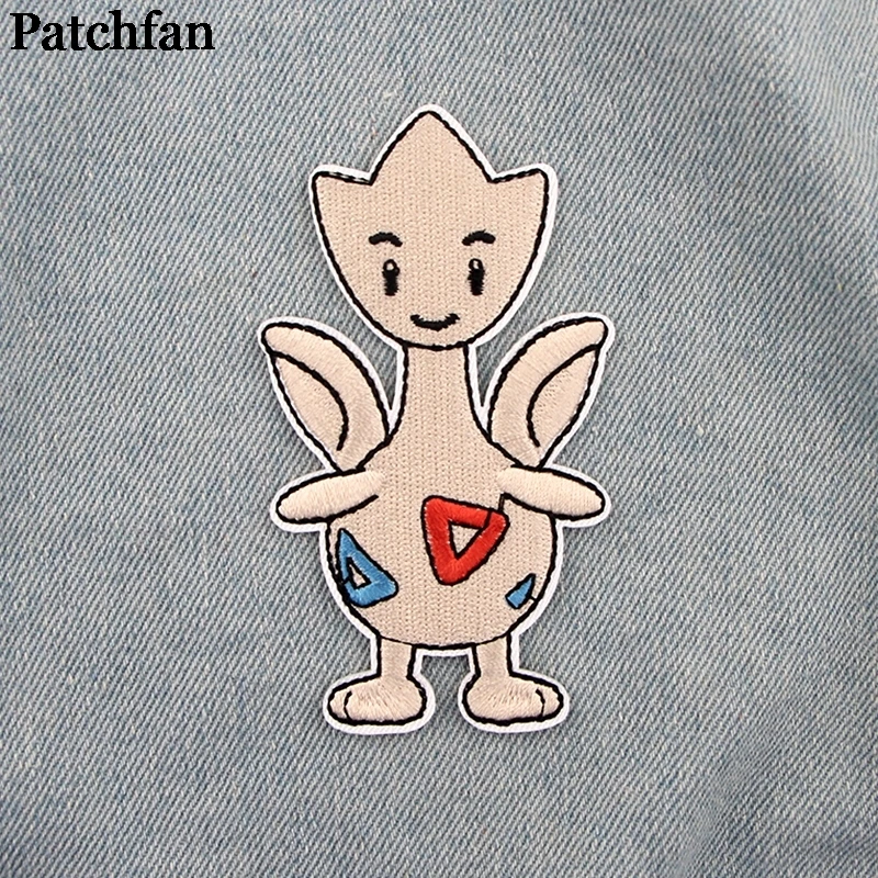 20 шт./партия, Patchfan Togepi, мультяшная железная нашивка, одежда с вышивкой, лоскутное шитье, аниме, индивидуальные нашивки,, A2275