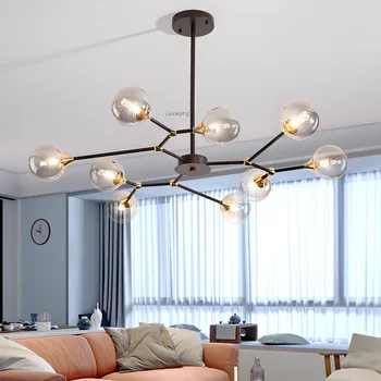 

Modern LED Chandelier Glass Lighting Kitchen Chandeliers Living Room Chandelier Suspension Luminaire Loft Hanging Light Fixtures