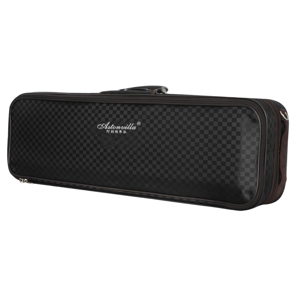 4/4 Violin Case Canvas Hard Case Shoulder Strap Black Color 2.14kg