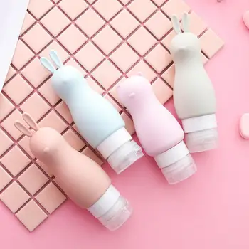

90ml Portable Silicone Refillable Bottle Empty Travel Packing Press For Lotion Shampoo Cosmetic Squeeze Containers