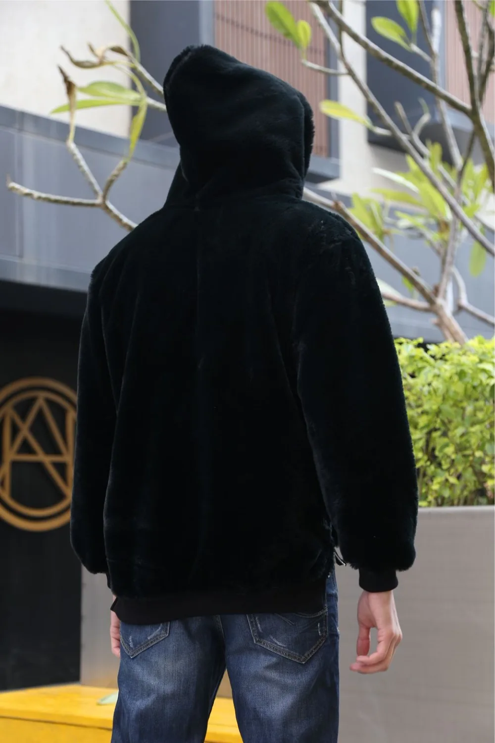 fashion faux fur fleece fluffy hoodie 