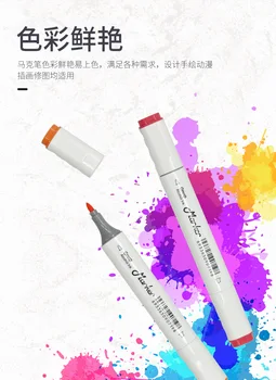 

Double-headed Mark 60 Color 36 Color Students Children for Anime round-Toe Oily Hand-Painted Beginners