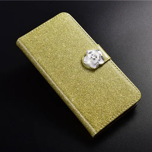 Golden Camellia Лидер продаж Модный, с украшениями в виде бриллиантов из блестящей искусственной брендированный флип-чехол из кожи для huawei Y5 Y6 премьер-профессионал 8X 8C 7X Y3 II крышка - Цвет: Golden Camellia