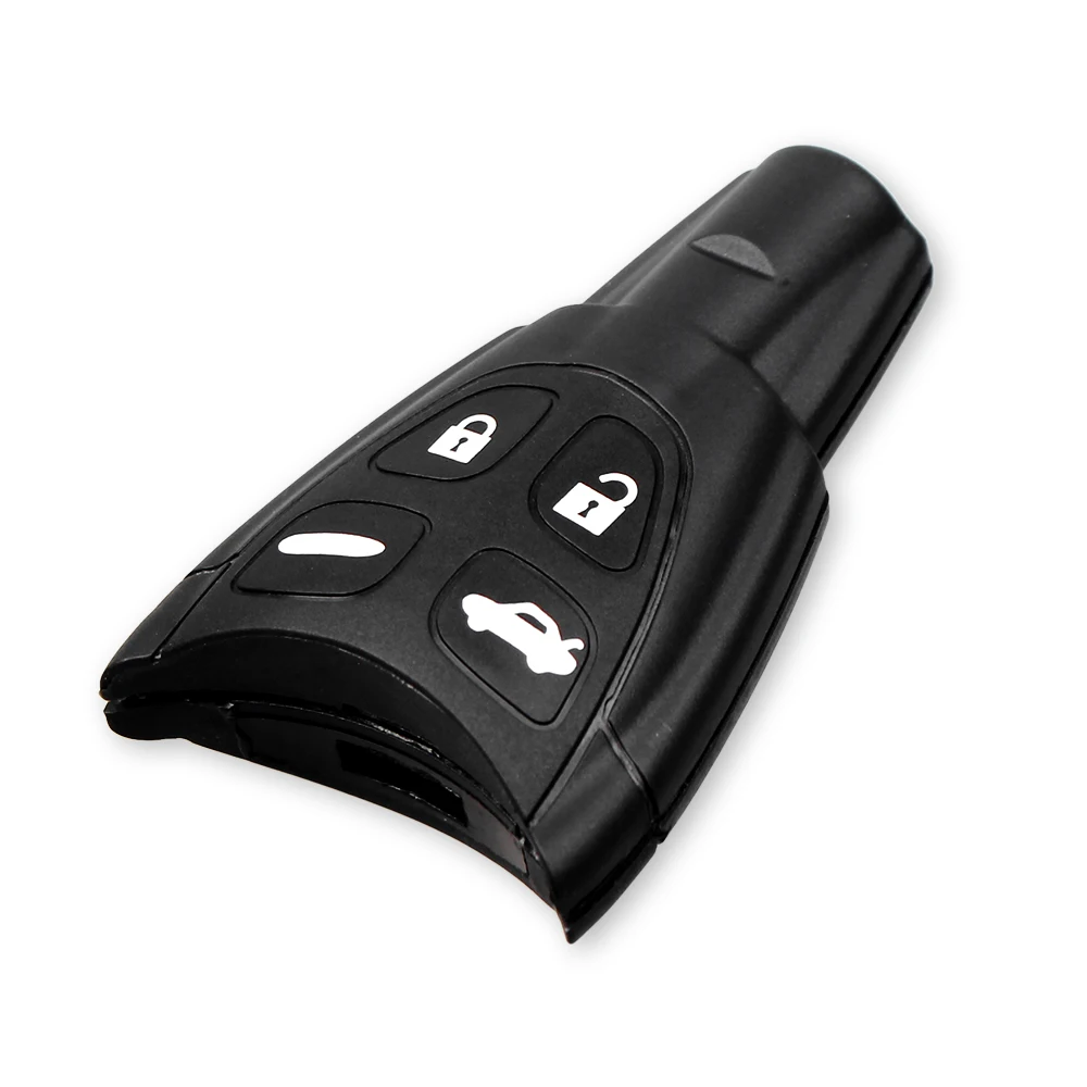 No Key Blade Case KEYYOU Набор для автостайлинга оболочка для Smart ключа для SAAB 93 95 9-3 9-5 WF мягкая резиновая Кнопка Автозапуск 4 кнопки дистанционного ключи в виде ракушки - Количество кнопок: No Key Blade Case