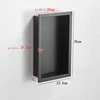 Black Storage Cabinet Bathroom Concealed Built-In Wall Cabinet Niche Stainless Steel Hotel In-Wall Wall Cabinet Toilet 2