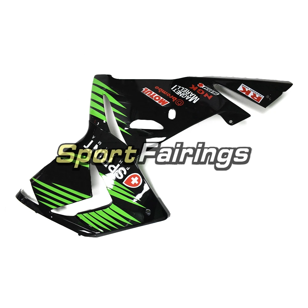 Чехлы для Kawasaki ZX-10R 2004 2005 Кузов ABS пластиковые литья Cowlings Autocycle ZX10R 04 05 панели черные зеленые полосы