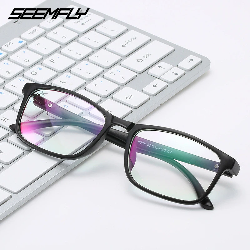 SEEMFLY Цветочная квадратная рамка для очков женские мужские очки для компьютера женские мужские очки унисекс радиационные блокирующие очки