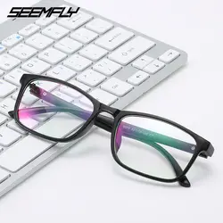 SEEMFLY Цветочная квадратная рамка для очков женские мужские очки для компьютера женские мужские очки унисекс радиационные блокирующие очки