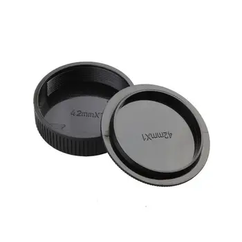 

42mm Plastic Front&Rear Cap Cover For M42 Digital Rear + and Lens 1× Lens Black Cap Cap Camera Body Body 1× I7J7