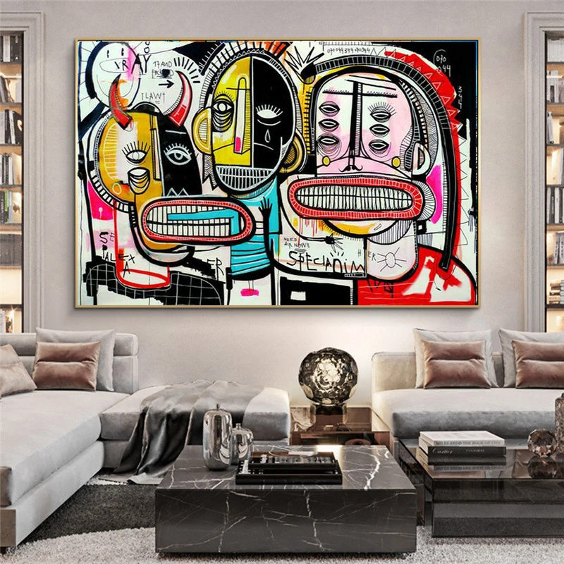 

Graffiti Street Art Joachim Abstract Colorful Canvas Painting Wall Art Pictures For Living Room Bedroom Home Decoration Unframed