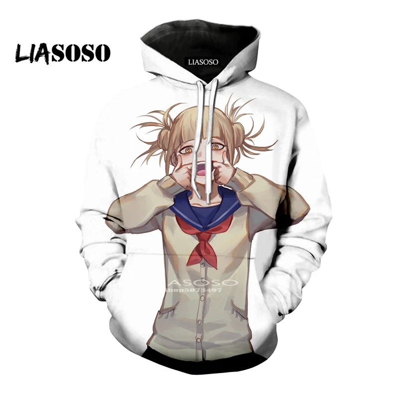 LIASOSO 3d принт забавные Boku No толстовки с героями для мужчин и женщин уличная стильные пуловеры толстовки Толстовка Повседневная японская мода Топ - Цвет: Лаванда