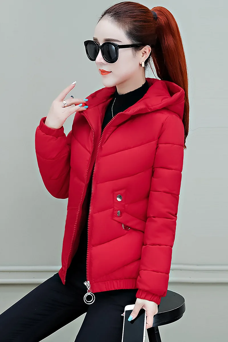 Abrigos Mujer Invierno новая Парка хлопковая стеганая куртка с капюшоном теплая зимняя куртка для женщин однотонное зимнее пальто для женщин s