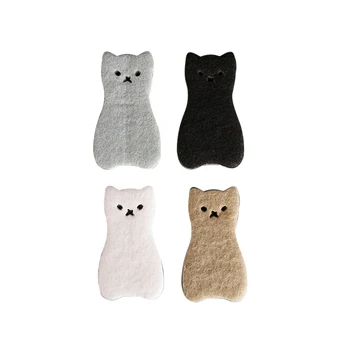 

Cute Cat Shape Sponge 3 Layer Sponge Strong Water Absorption Dishwashing Sponge Kitchen Cleaning Tool Sponge Dish Scrubber