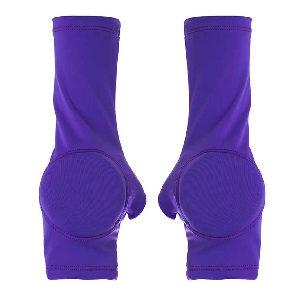 Thermal Figure Skating Gloves Palm Hand Guard Sports Safety Protective Gear for Girls Women Ladies Purple XS-XL