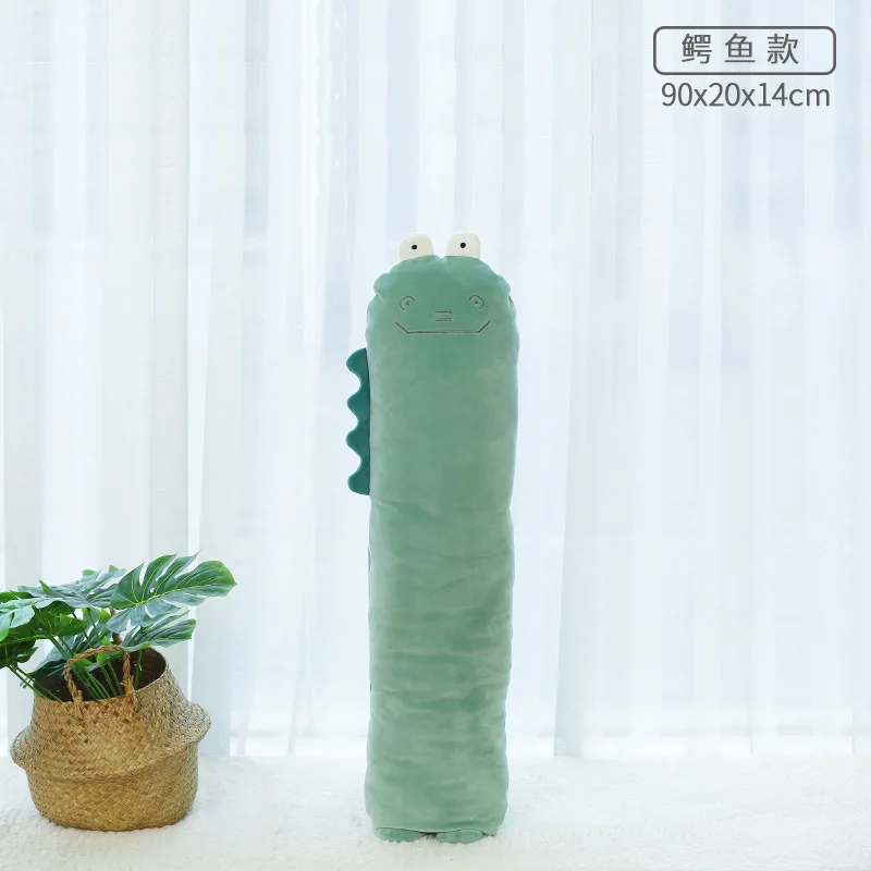 60/90cm Cute Cat elephant Plush Toy Stuffed Soft Animal Cartoon Pillow Lovely Christmas Gift for Kids Kawaii Valentine Present - Цвет: Crocodile 90cm