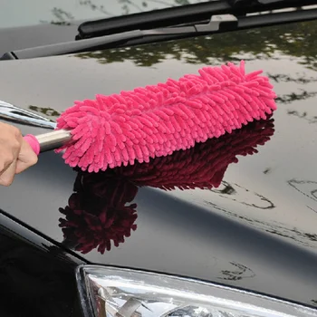 

1Pcs Random Colors 57cm Flexible Car Wash Brush Long Microfiber Noodle Chenille Alloy Wheel Cleaner Car Cleaning Tool