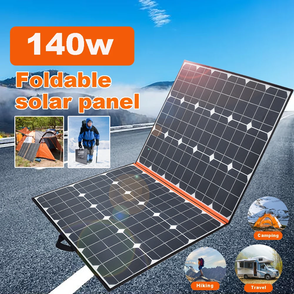 солнечная панель 12v Комплект солнечных панелей 140 вт складное портативное