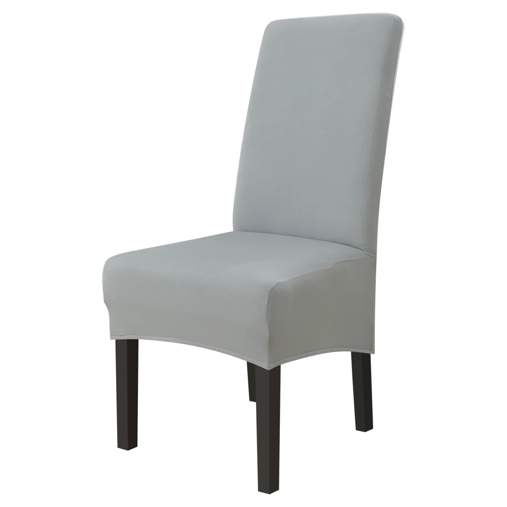 1/2/3/4PCS Solid Color Pure Spandex Elastic Chair Cover Dining Seat Cover Protector For Home Restaurant Hotel Office Wedding - Цвет: G243583
