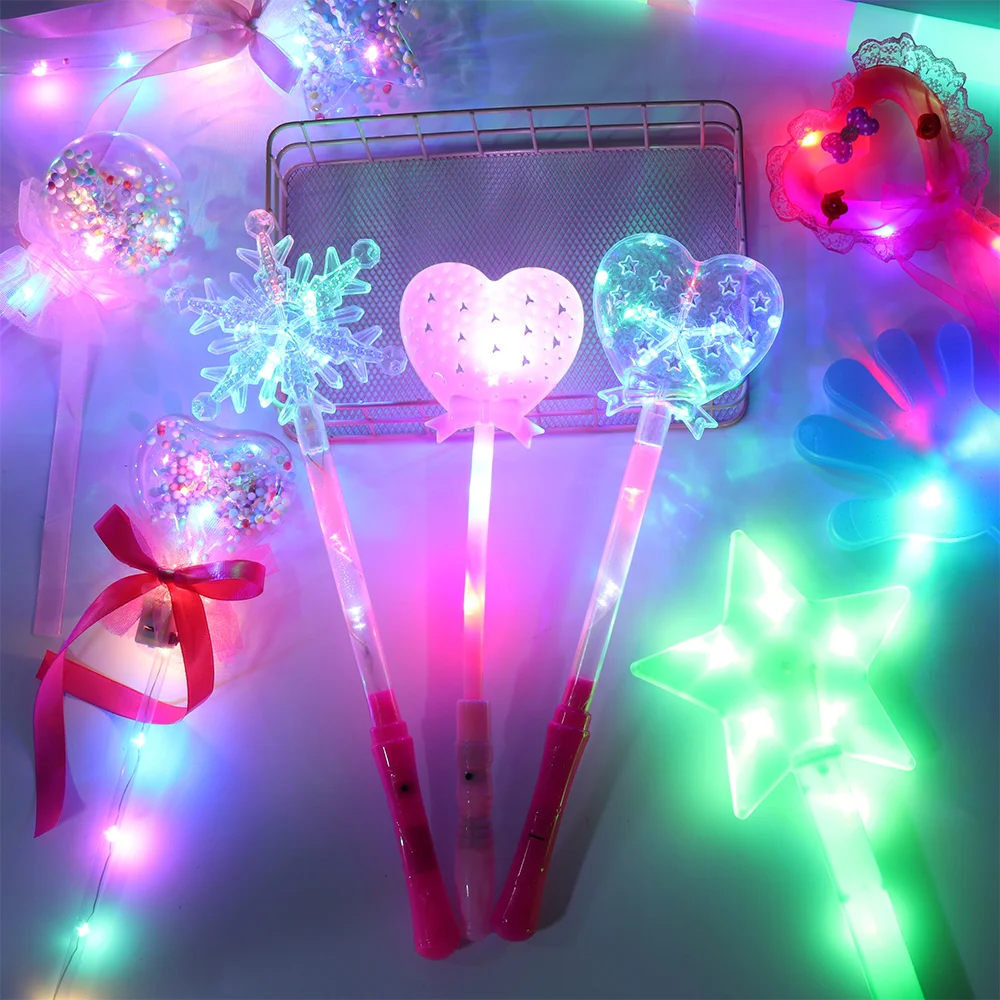 1 шт., Рождественский, год, детский светодиодный светящийся светильник, светящаяся палка, электронные яркие светящиеся игрушки, вечерние концертные реквизиты
