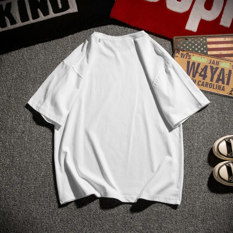 2019 Summer Men's New Casual Letter Printing Round Neck Short-sleeved T-shirt Loose Temperament Trend Cotton Harajuku 2019 Summer Men's New Casual Letter Printing Round Neck Short-sleeved T-shirt Loose Temperament Trend Cotton Harajuku