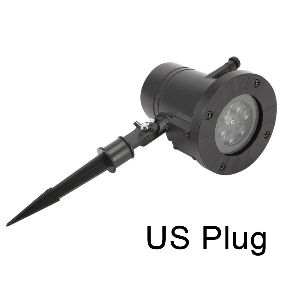 US Plug TTLIFE, Рождественский светодиодный прожектор в виде снежинок, душевой светильник, уличный ландшафтный светильник, 12 шт., Рождественский Декор, рождественские подарки - Цвет: US Plug
