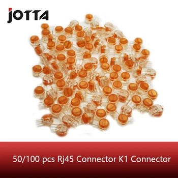 

50/100 pcs Rj45 Connector Crimp Connection Terminals K1 Connector Waterproof Wiring Ethernet Cable Telephone Cord Term