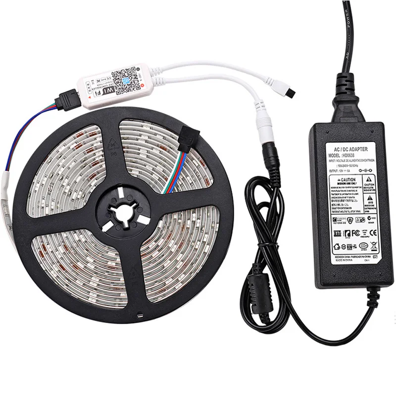 

Smart Home Lighting RGB LED Strip Light WIFI Waterproof Tape LED Ribbon DC 12V Works With Amazon Alexa