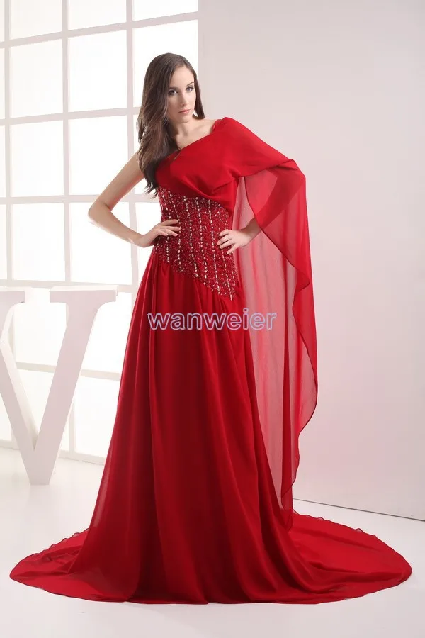 Красное шифоновое платье vestidos formales, дизайн, платье подружки невесты, длинное платье на одно плечо, платья для выпускного вечера