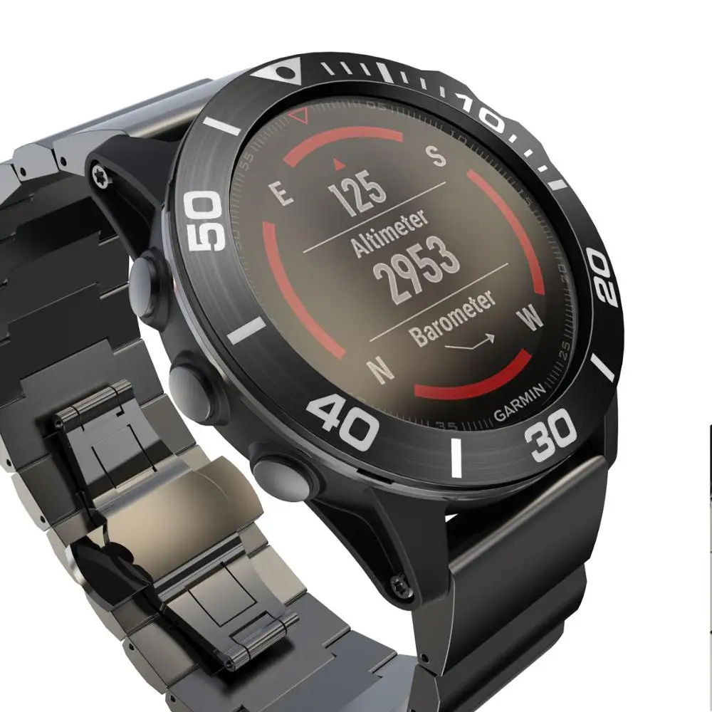 Стильный чехол с ободком и кольцом, клейкая Крышка для Garmin Fenix 5X/3, защита от царапин, металлический чехол, Смарт-часы для Garmin Fenix 5X