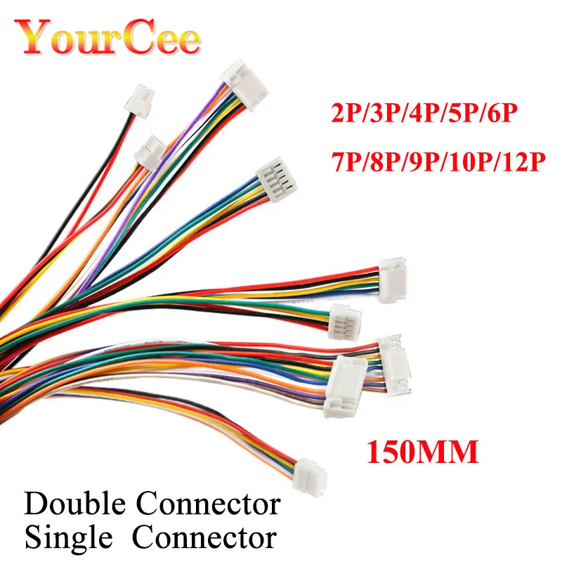 10 шт. Micro JST GH 1 25 2P 3P 4P 5P 6P Контактный Штекерный разъем с проводом 15 см кабель 150 мм