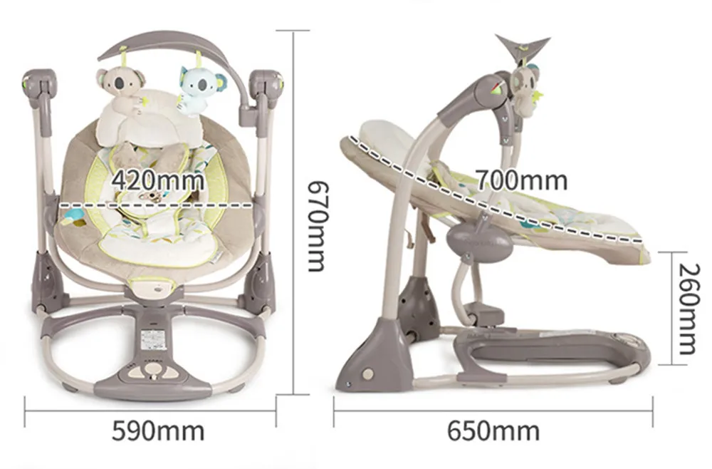 Электрическое детское кресло-качалка, подарок для новорожденных, многофункциональное музыкальное Электрическое Кресло-Качалка, детские качели для детей 0-3 лет