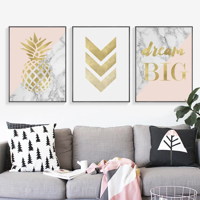 Abstract-Print-Painting-Pineapple-Geometric-Canvas-Painting-Wall-Art-Quotes-Posters-And-Prints-Nordic-Wall-Pictures