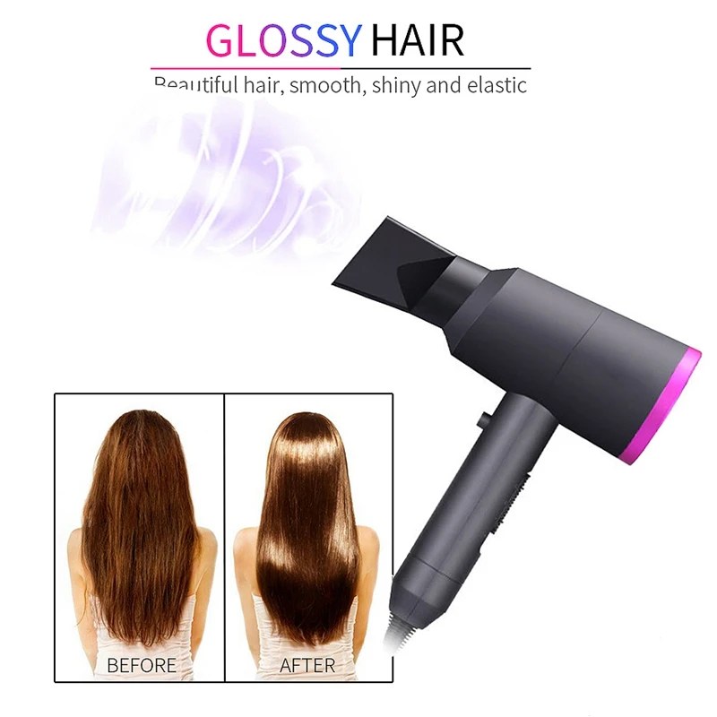 XMX-Hair Dryer Negative Ionic Salon Hair Blow Dryer with Powerful Professional DC Motor Three-Speed Stereotypes