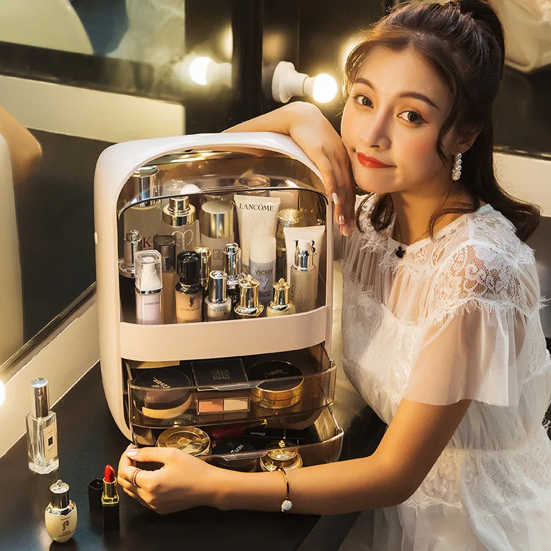 

Creative Cosmetics Storage Box Transparent Flip Drawer Desktop Manager Rotating Jewelry Storage Acrylic Storage Box