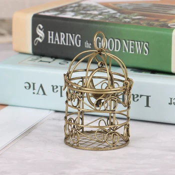 

1:12 Dollhouse Miniature Furniture Metal Bird Cage For Dollhouse Decor Birdcage Size: 73mm*45mm
