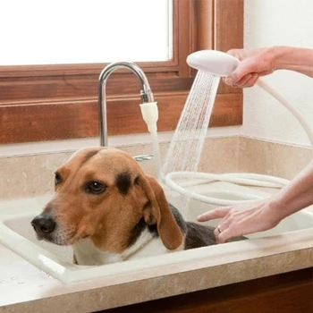 

Multi-functional Pet Dog Cat Shower Head Spray Drains Strainer Bath Hose Sink Washing Hair Pet Water Shower Head