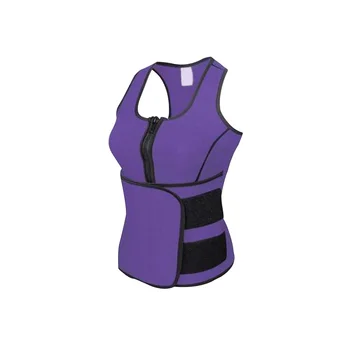 

Gym Women Shapewear Zipper Tank Waist Trainer Vest Sexy Adjustable Slim With Sweat Belt Workout Body Fitness Belly