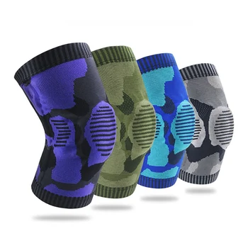 

Knee Pads Weaving Silicone Supports Brace Safety Kneepads Volleyball Basketball Meniscus Patella Protectors Sports