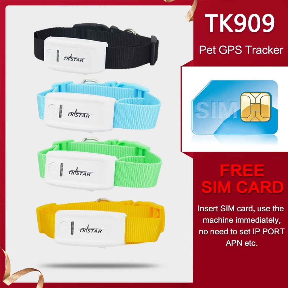 TK909 популярный мини трекер для домашних животных с ошейником GSM/GPRS