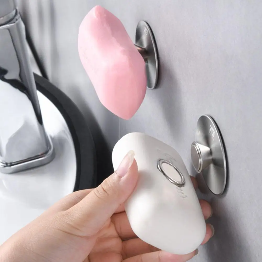 Magnetic Soap Holder Dish Container Dispenser Wall Mounted Storage Rack Bathroom Accessories Powerful | Обустройство дома