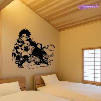 

Demon Slayer Wall Decal Kimetsu no Yaiba Vinyl Wall Stickers Decal Decor Home Decoration Anime Car Sticker