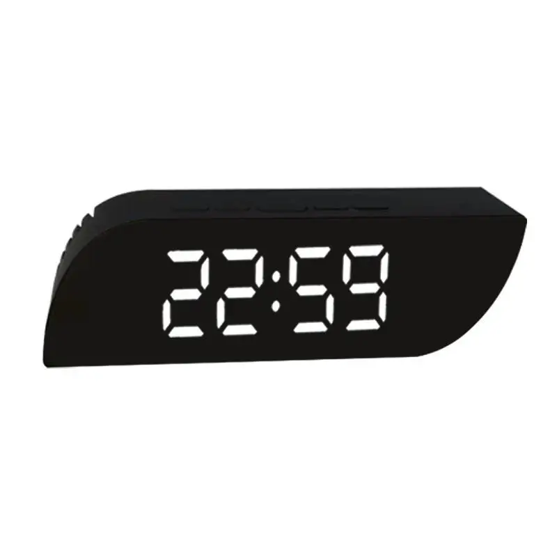 12 H/24 H цифровой дисплей Будильник зеркальный светодиодный настольный цифровой настольные часы ночные светильники термометр цифровые настенные часы