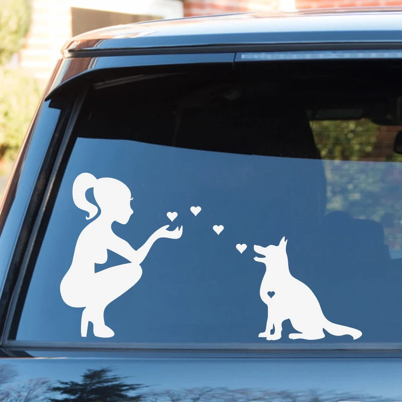 Deutsch Shepherd Dame Liebt Hund Sterben-Cut Vinyl Aufkleber Auto Aufkleber  Wasserdicht Auto Dekore auf Auto Körper Stoßstange Hinten fenster # S60154  - AliExpress