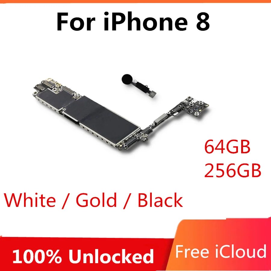 64 Гб 256 ГБ материнская плата для iPhone 8 с/без Touch ID материнская плата для iPhone 8 с чипами материнская плата полная рабочая