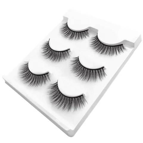 3 pairs natural false eyelashes fake lashes long makeup 3d mink lashes extension eyelash mink eyelashes cilios 3D-X07